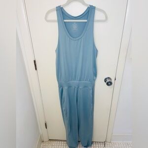 Sweaty Betty Jumpsuit Tank Sleeveless Yoga Athleisure playsuit lt blue Sz 8 long